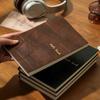 Business PU Thickened A5 Splicing Notebook Office Learning Notepad Simple Retro Soft Leather Gift No Binding