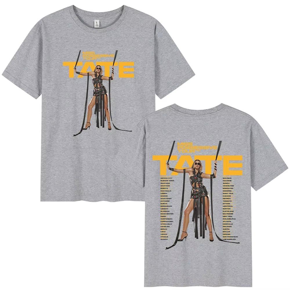Tate McRae Miss Possessive Tour 2025 T-Shirts Men Women Harajuku O-Neck Short Sleeve T Shirts  Casual T-shirt Fans Gift