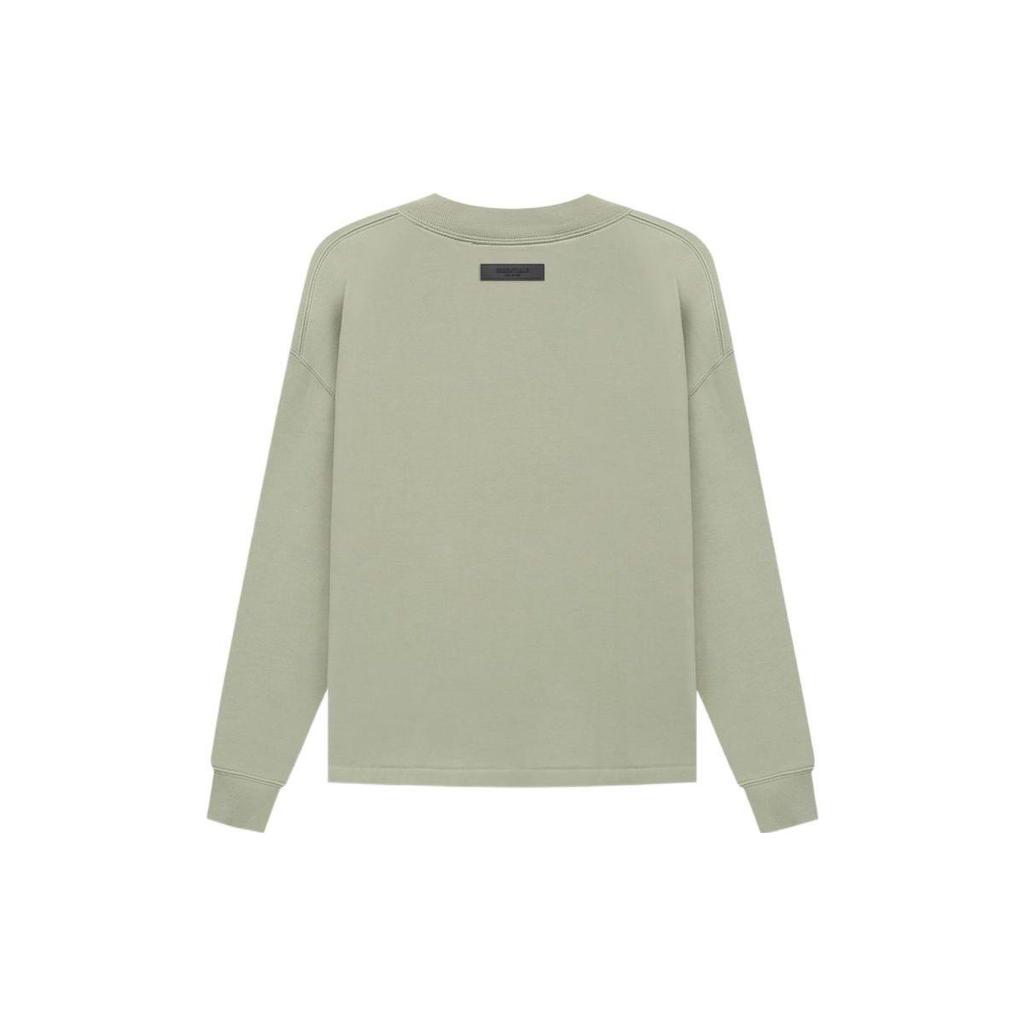 Fear of God Essentials Ss22 Relaxed Crewneck Seafoam Solid Color Crew Neck Pullover Long Sleeve Sweatshirt Men Seafoam Green FOG-SS22-145