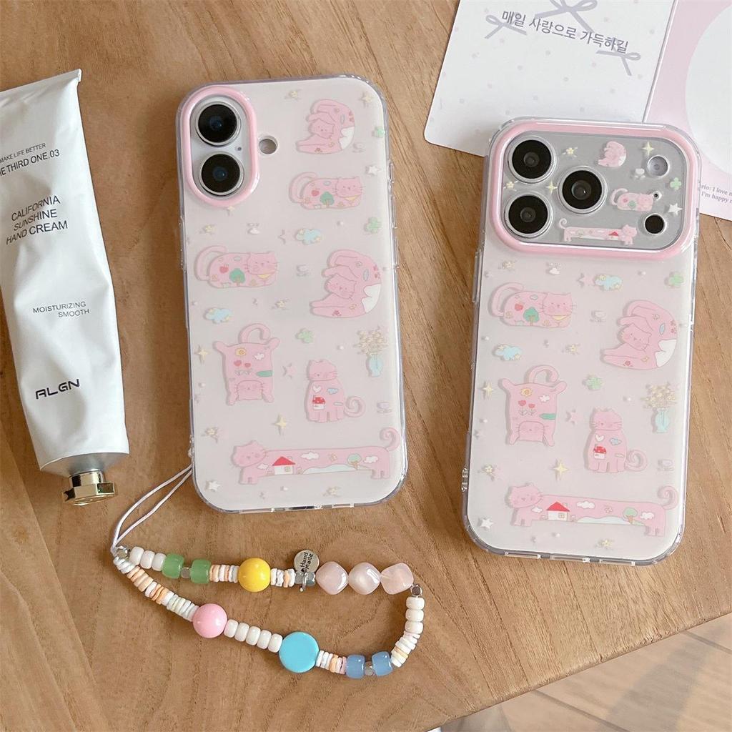 Cartoon Sternenkatze Doppellagige Anti-Fall Hülle für iPhone 15/16/17 PROMAX
