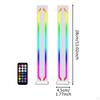 2 Pieces LED RGB Light Bar Portable Ambient Lighting for PC Bed Room Desktop Black