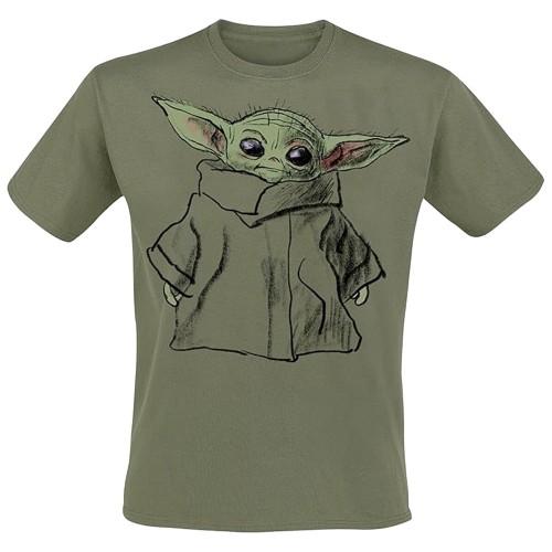 Star Wars The Mandalorian Unisex Adult Grogu Sketch T-Shirt