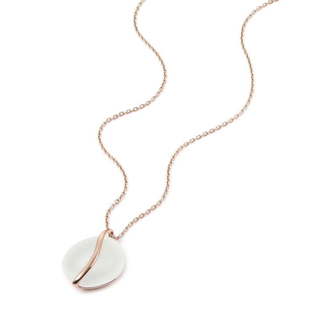 Skagen Women's SOFIE SEA GLASS White Organic Shape Pendant Necklace, SKJ1813791