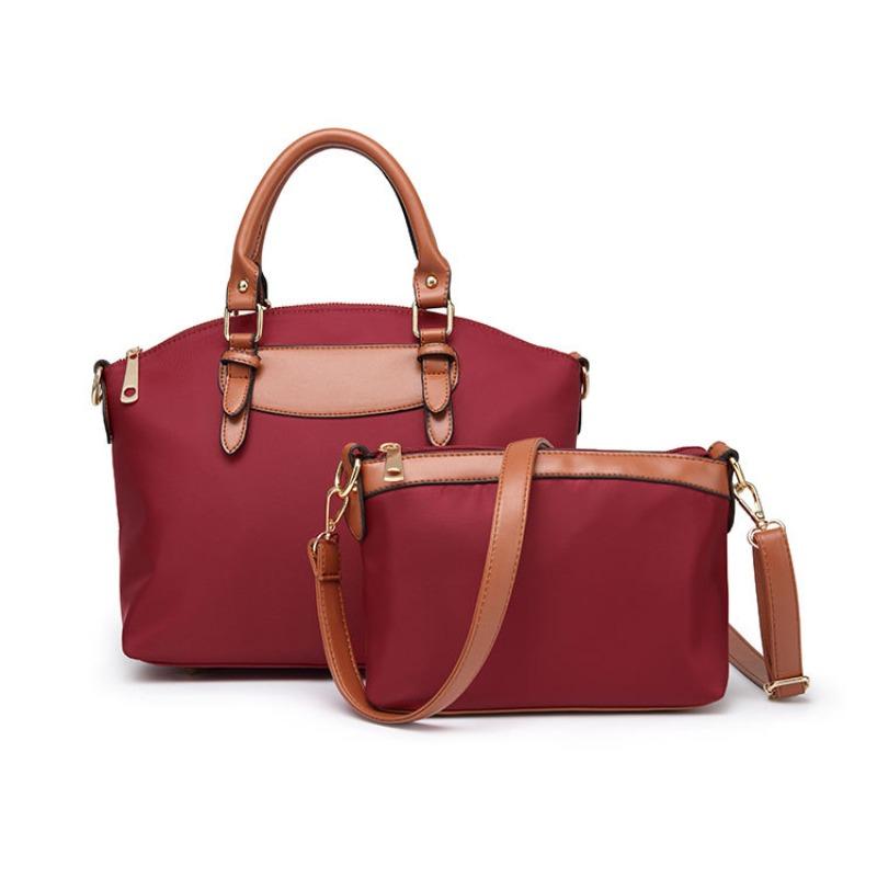 

Women s bag new lightweight waterproof nylon cloth contrasting color portable shoulder crossbody child and mother bag tide