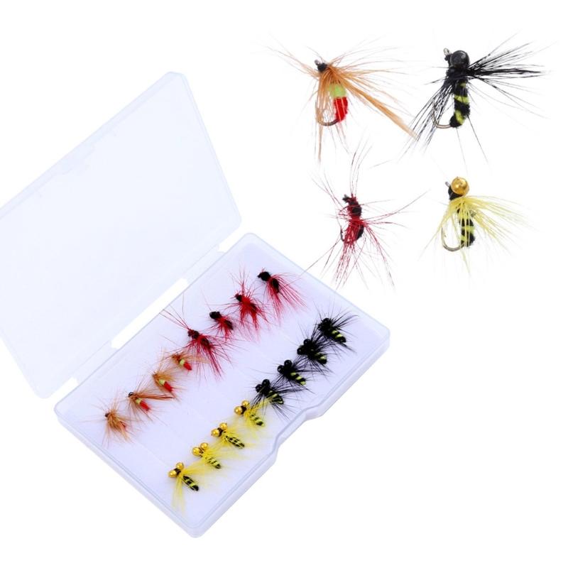 Realistic Softable Rubber Fishing Lures Set With Transparents Storage Box for Freshwaters Fly Fishing