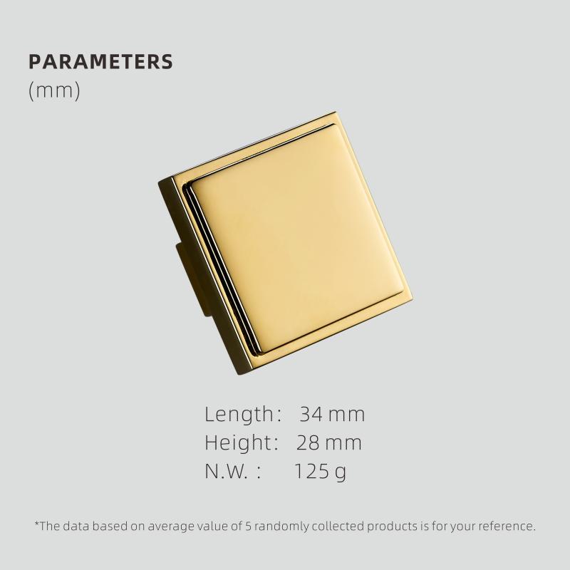 

Dooroom Brass Furniture Handles Modern American Shiny Gold PVD Pulls Wardrobe Dresser Cupboard Cabinet Drawer Show Box Knobs
