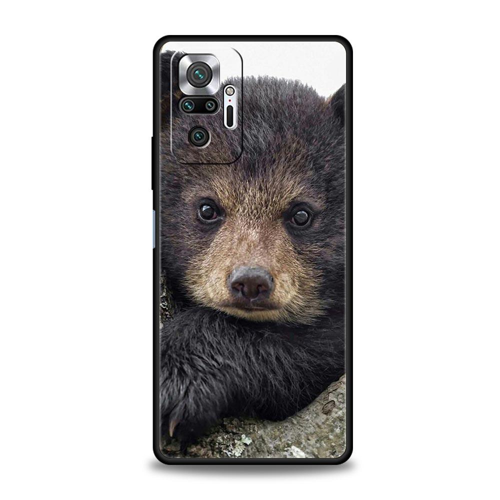 Funny Just Relax Brown Bear Luxury Phone Case For Xiaomi Redmi Note 12 11 10 Pro Plus 9S 9 8 7 9T 8T 9C 9A 5G K40 Gaming Cover