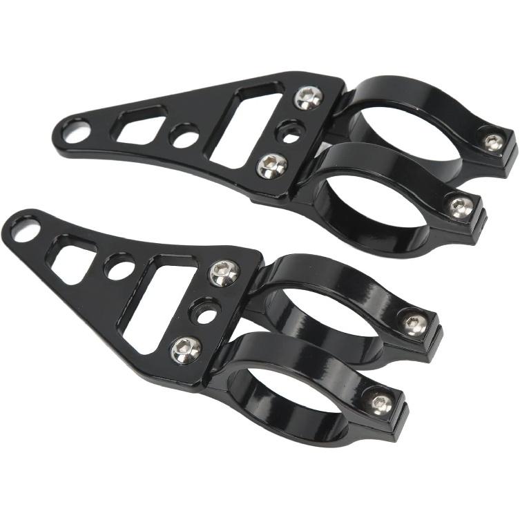 Fork Headlight Mount Bracket, Aluminum Alloy Head Lamp Holder Clamps 2 Pcs Fork Headlight Mount Bracket 41mm Motorcycle Head Lamp Holder Clamps