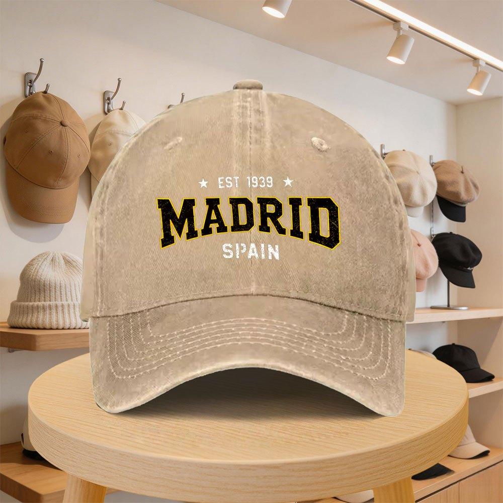 Madrid Spain Baseball Cap for Unisex Unisex Adjustable Casual Hat Spring Autumn Beach Outfit