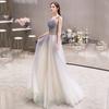Gradual Change Purple Host Starry Sky 18 Year Old Bar Mitzvah Model Catwalk Etiquette Socialites Annual Party Evening Dress Women