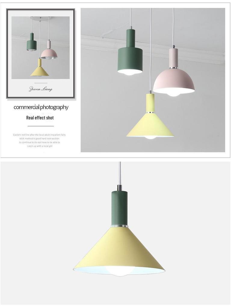 Luminária pendente LED criativa nórdica - Lustre de alumínio estilo europeu para bares e restaurantes