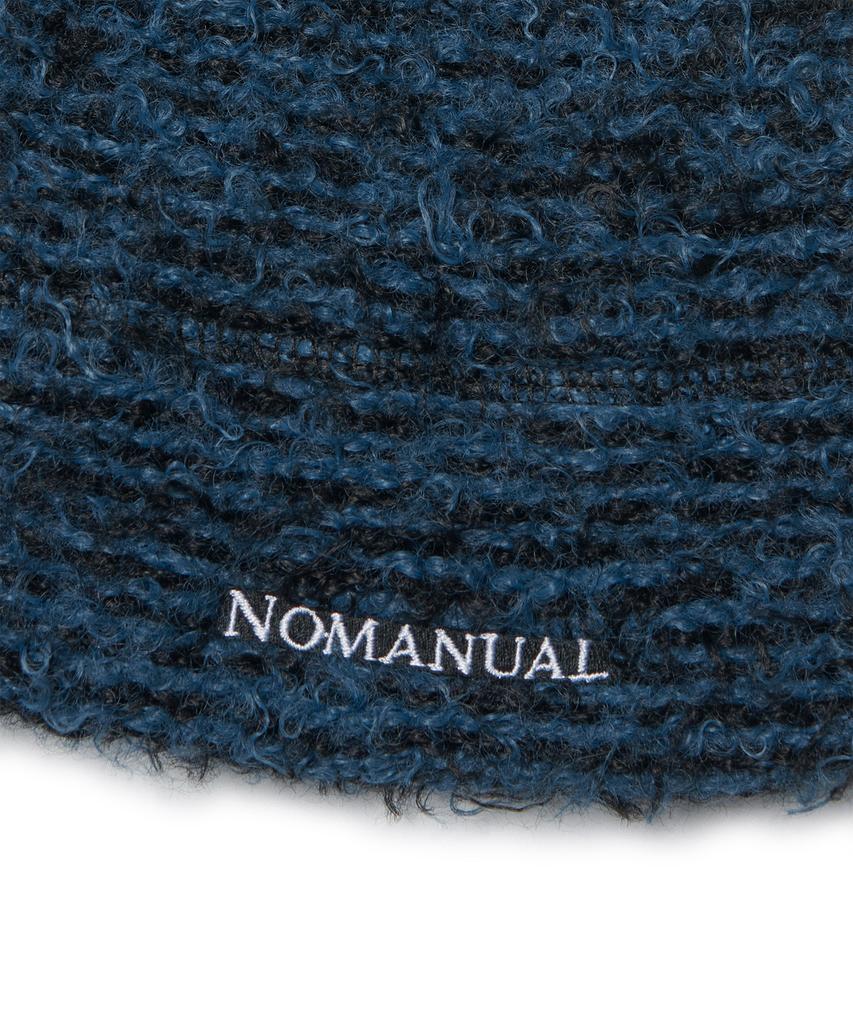Nomaenyueol Nest Hairy Beanie - Mixed Blue
