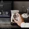 1 Watch Travel Case for Men Single Watch Case Storage Gift Idea Travel Accessory Espresso Mirage Watch Roll Cases Brown/Ivory - - - - Brown/Ivory -