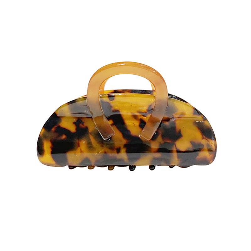 Dark Series Tortoiseshell Leopard Acetate Claw Clip: Large/Medium Hair Clip for Women