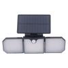 Solar Outdoor Lights 260LM 230 LED Security Lights 3 Heads Built in Solar Panel IP65 Waterproof 2200mAh for Garage Yard