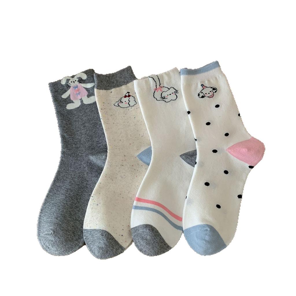 Socken Mittelhohe Socken Sind Vielseitig Und Süß Sommer Dünn Cartoon Süß Sport Wachstums-Socken