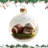 Mini Albero di Natale Trasparente Acrilico 3D Ciondolo Decorazione Pallina da Baseball Calcio Golf Tennis Ornamento di Natale da Appendere