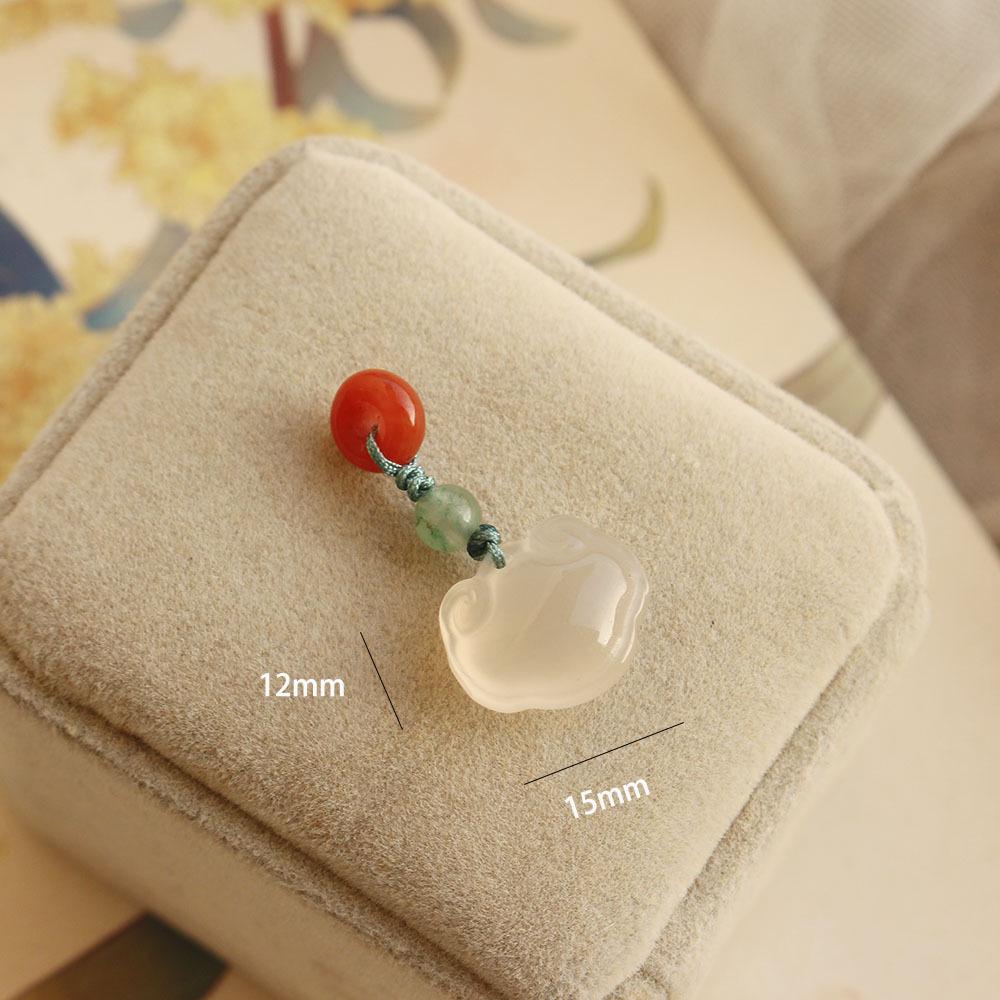 Southern Red Hetian Jade Pendant Beads Bracelet Necklace Accessories