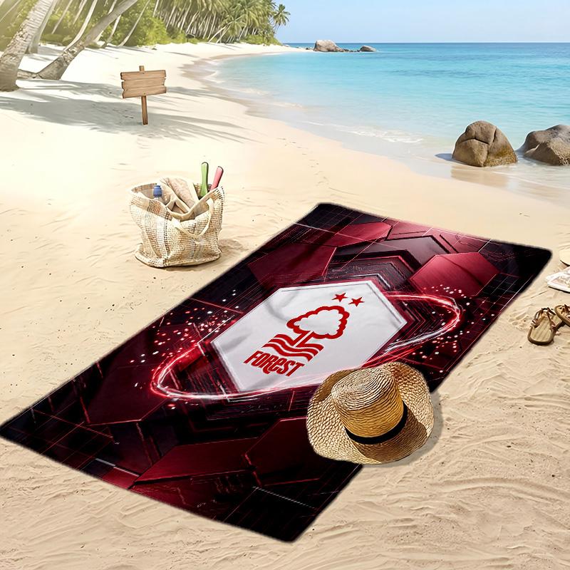 Nottingham Forest Football Print Beach Towel, Large Soft Quick Dry Towel for Beach Camping Swimming