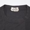 HERMES 20 Stainless Steel Gray Cotton Design Change Crew Neck Long Sleeve Knit Shirt tops S grayUsed
