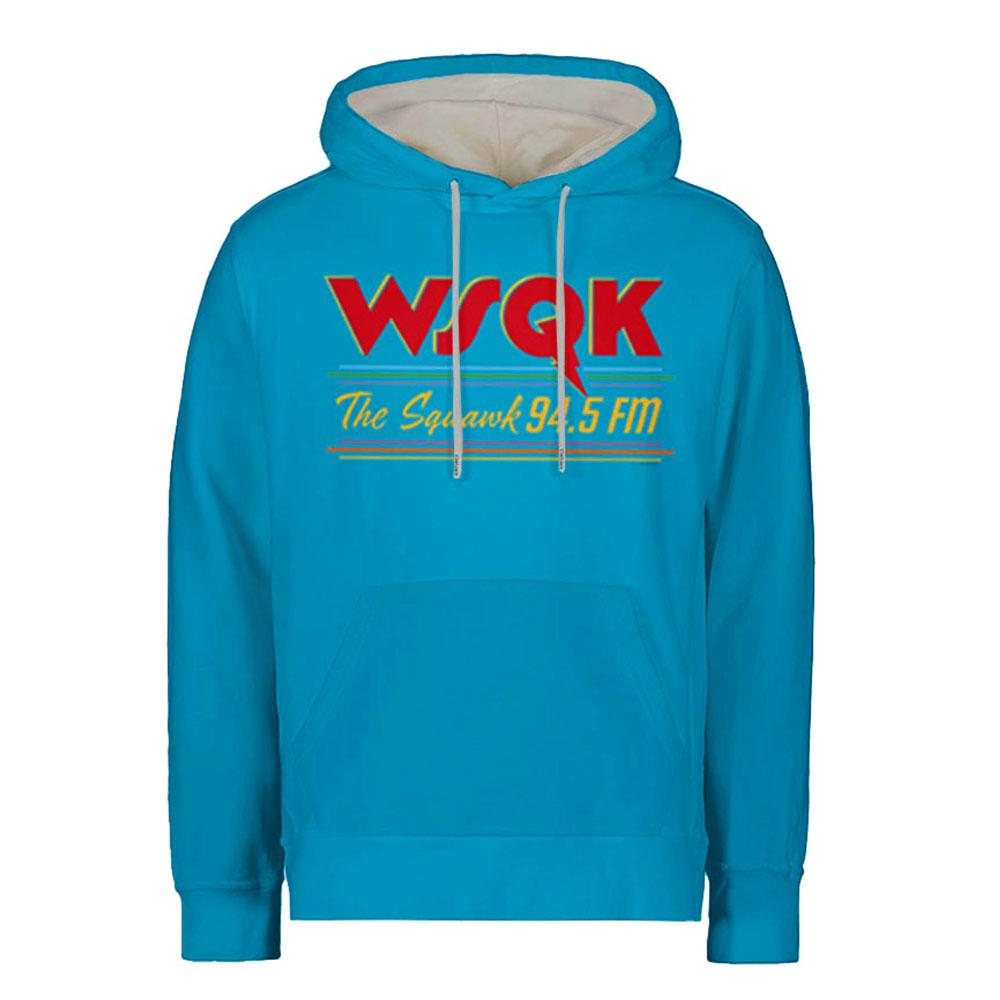 WSQK The Squawk 94.5 FM Mikiny Dlouhý Rukáv Fleecové Mikiny s Kapucí Pánské Dámské Oblečení Film Grafika 3D Tisk Mikina