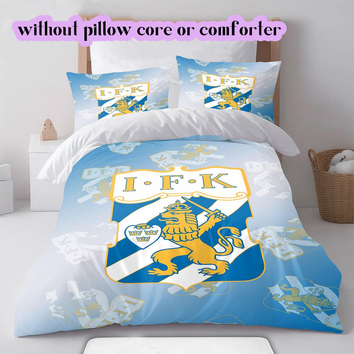 

IFK Göteborg football Pattern Bedding,Quilt Set Quilt Cover Pillowcase Home Birthday Gift (1*duvet cover+2*pillowcase,without core) 260x240cm