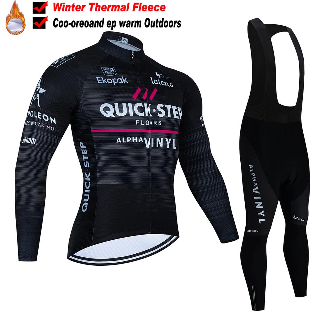 2025 Men's Cycling Outfit Set  Man Mountain Bike Jersey Clothes Winter Thermal Fleece Clothing Sportswear Bicycle Tricuta Bib