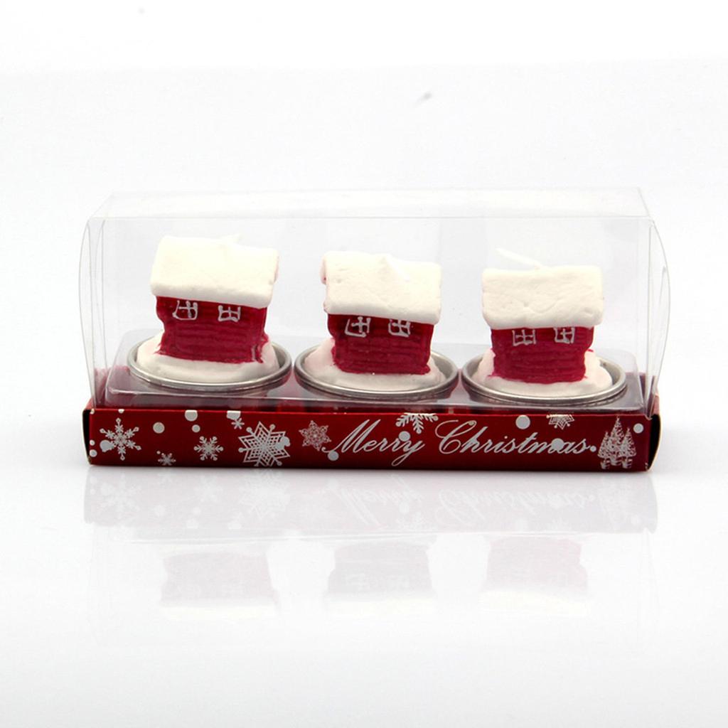 Christmas Candles Santa Snowman Candles Party Wedding Festival Decoration 3PC