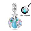 925 Silver Color Luminous Planet Spacecraft Astronaut Firefly Charms Beads Fit Qikaola 925 Bracelets DIY Christmas Jewelry Gifts