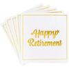 Vuzvuv 50 Pack Happy Retirement Cocktail Napk - Disposable Paper Hand Napk for Retirement Parties Farewell Gatherings Office Send-Off Party