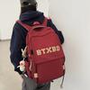 School Bag High Value Letter Back Couple Solid Color Casual Simple Light Outdoor Large Capacity