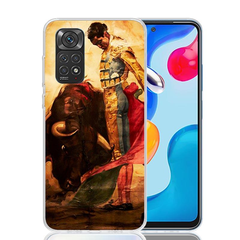 

Bullfight Bull Fighter Matador Phone Case For Xiaomi Redmi Note 13 14 15 Pro Plus 12S 12 14S 11S 11E 10 10S 11 11T 5G 4G Cover C Note 14 Pro Plus