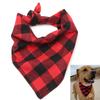 Dog Bandanas Large Pet Scarf Bandana For Dog Cotton Plaid Washable Bow Tie Collar Cat Puppy Triangular Scarf Bib Dog Accessories