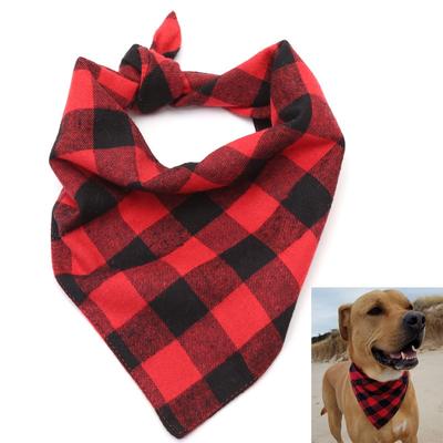 Honden bandana's Grote Huisdier Sjaal Bandana Voor Hond Katoen Geruit Wasbaar Strikkraag Kat Puppy Driehoekige Sjaal Slabber Hond Accessoires