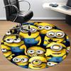 1pz Tappeto Rotondo Ufficio Minions, Tappetino da Interno Adatto per Ufficio, Camera da Letto Soggiorno Decorazione Casa, Decorazione Stanza, Offic a0928122