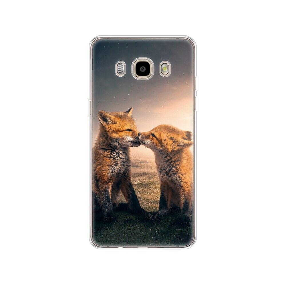 Case FOR Samsung Galaxy J7 J5 2016 Case J710 510F Cover FOR Samsung J7 J5 2016 Case Shell Winter Snow Christmas