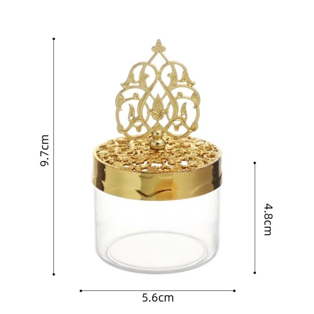 6pcs Golden Storage Containers Plastic Small Cases Unique Candy Box  Wedding Ceremony