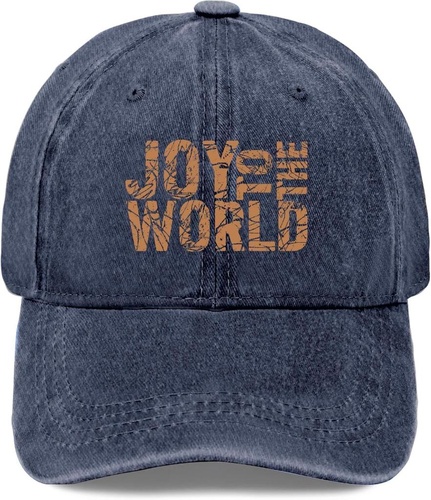 Joy to The World Distressed Baseball Cap Vintage Washed Polyester Casual Adult Headwear