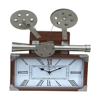 Vintage-Stil Projektor Kamera Tischuhr Holz Home Decor