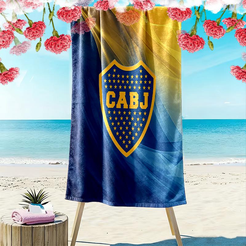 Boca Juniors Print Beach Towel, Large Soft Quick Dry Towel for Beach Camping Swimming