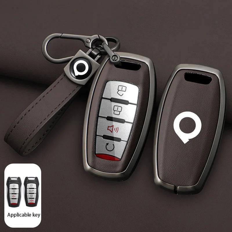

Zinc Alloy Car Remote Key Case Cover For Great Wall Ower GWM P Series Pickup 2019 2020 Great Wall POER Truck Keychain Accessorie
