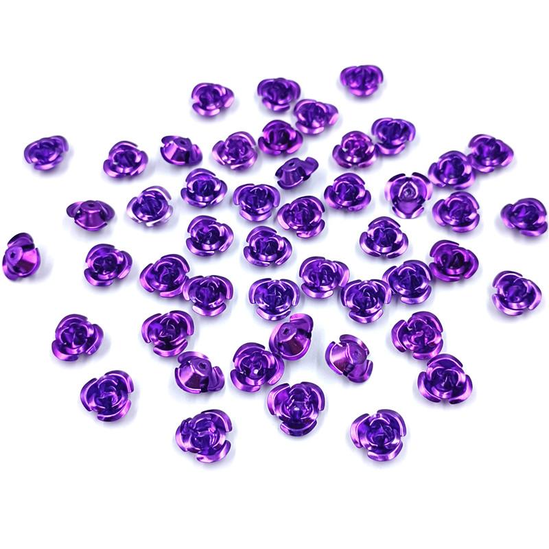 100/150/200 Stück Rosenblüten lose Perlen 8 10 12 mm Anhänger Großhandel DIY für Halskette Armband Schmuckherstellung