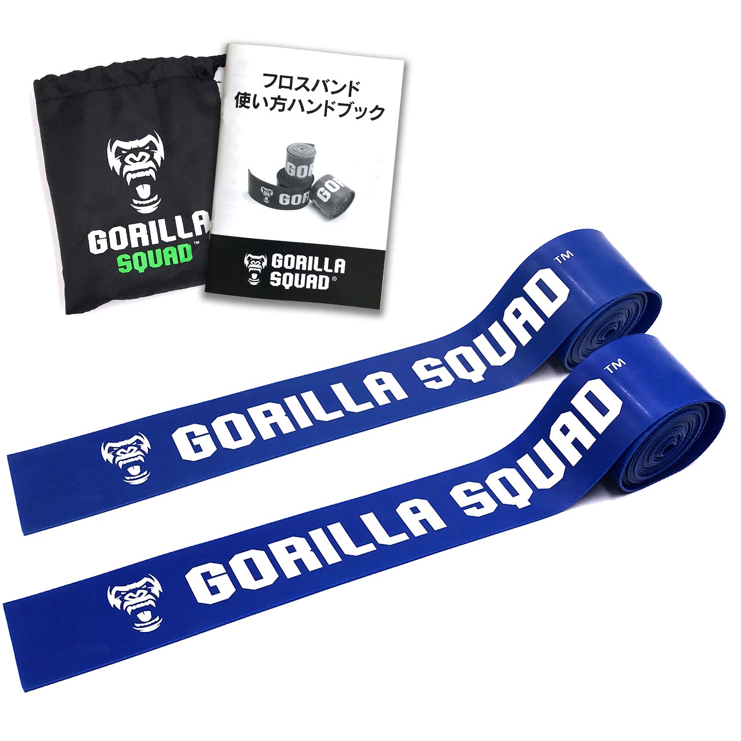 

GORILLA SQUAD Floss Band Gorilla Floss Blue x Blue Набор из 2 штук 5 см x 250 см Сумка для переноски Инструкция по эксплуатации в комплекте Лента для зубной нити и