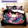 3pcs Custom Name Axolotl Bedding Set Duvet Cover Closure Includes 1 Duvet Cover & 2 Pillowcases, Soft and Comfortable for All Seasons.