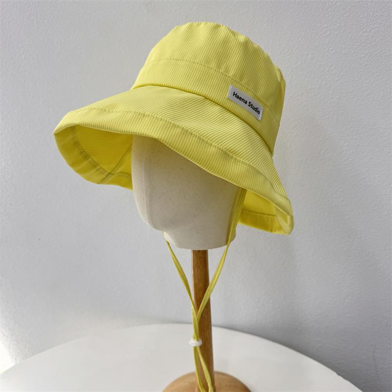 Versatile Style Hat Minimalist Stripes Womens Sunshade Fishermans Hatscaps