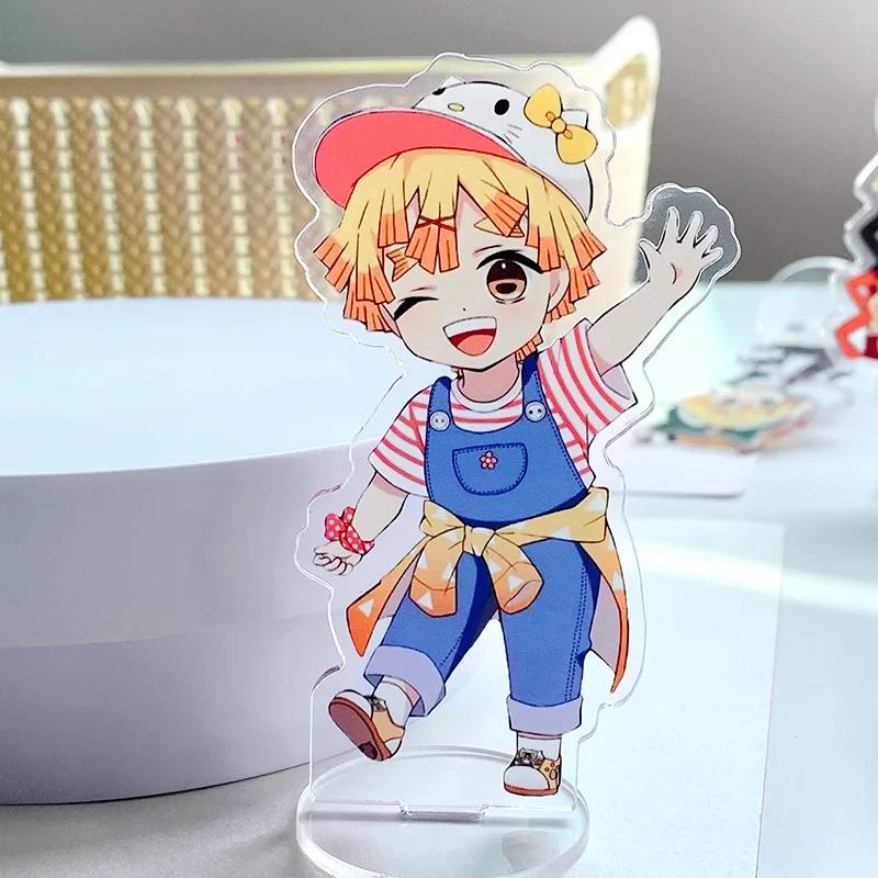Demon Slayer Anime Peripheral Cute Acrylic Model Sign Kimetsu No Yaiba Zenitsu Nezuko Desktop Kawaii Office Desk Ornament Gift