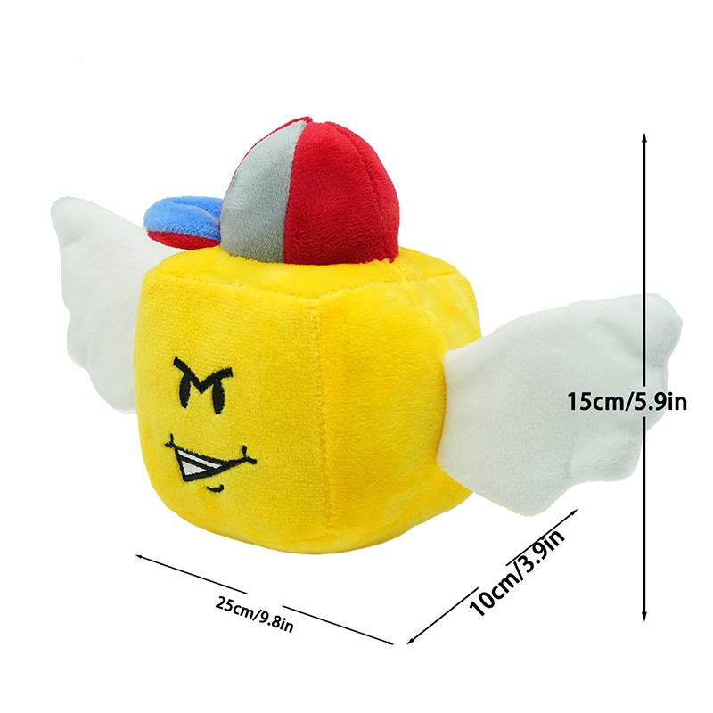 New Roblox Lucky Block Plush Lucky Block Story Soft Toy Doll Plush Doll with Wings and Hat Children's Birthday Gift