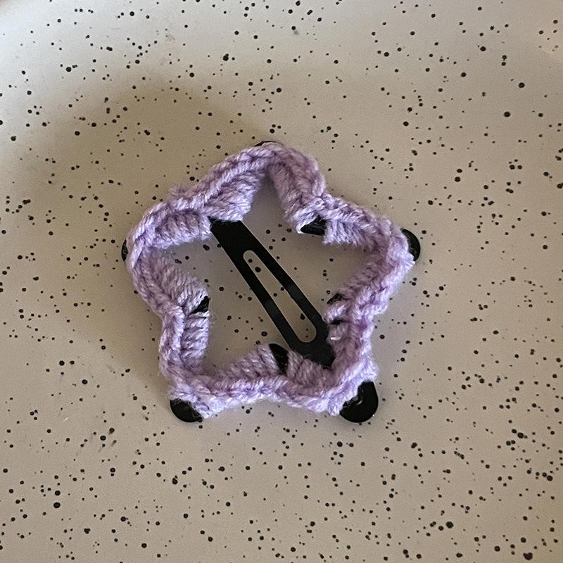 

2023 New Knitted Star Plush Hair Clip for Babies & Women