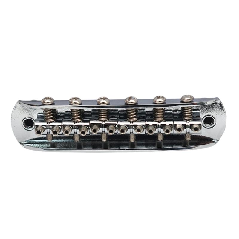 6 String Guitar Bridge String Spacing 10.8mm Threaded Saddles Guitar Bridge Tailpiece Electric Guitar Bridge Enduring