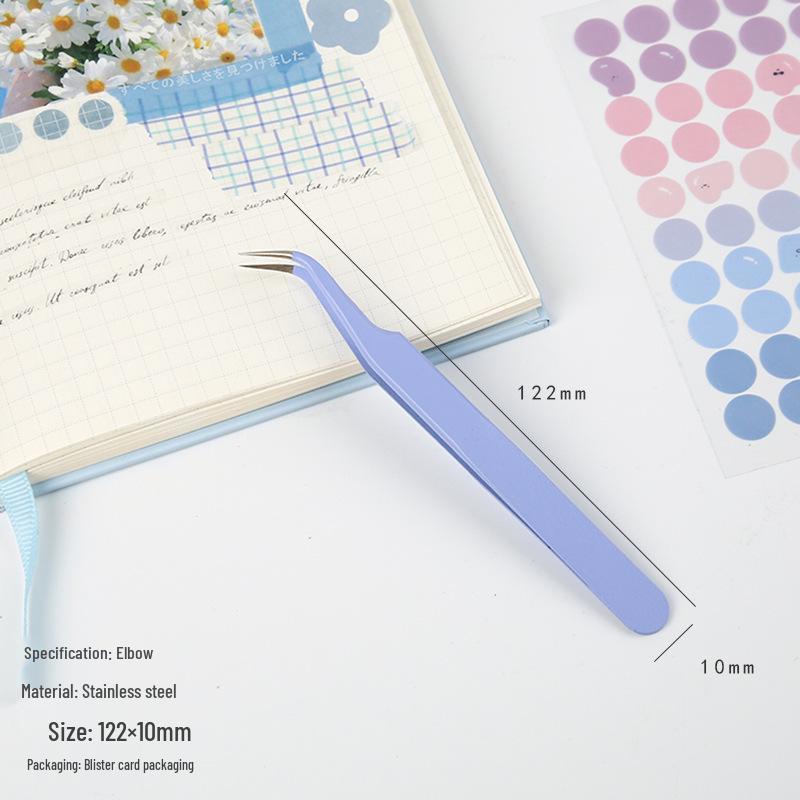 Moyan Candy Color Series Multifunctional Diary Tweezers - Set of 6 Fresh, Creative Stainless Steel High Elasticity Clips